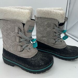 Magellan Outdoors Girls Sparkly Outdoor Suede Winter Boots